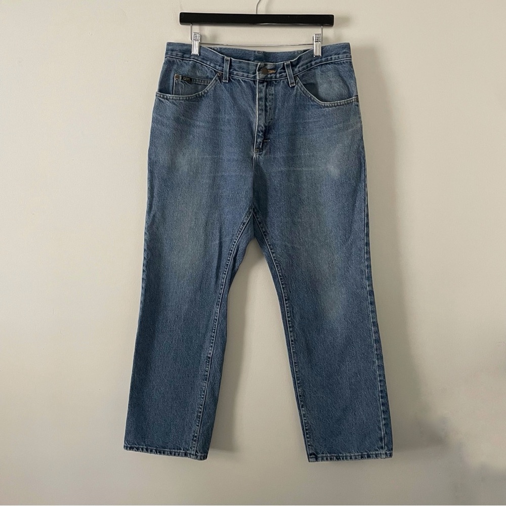 Lee Vintage 90s Medium Wash Straight Leg Denim Jeans